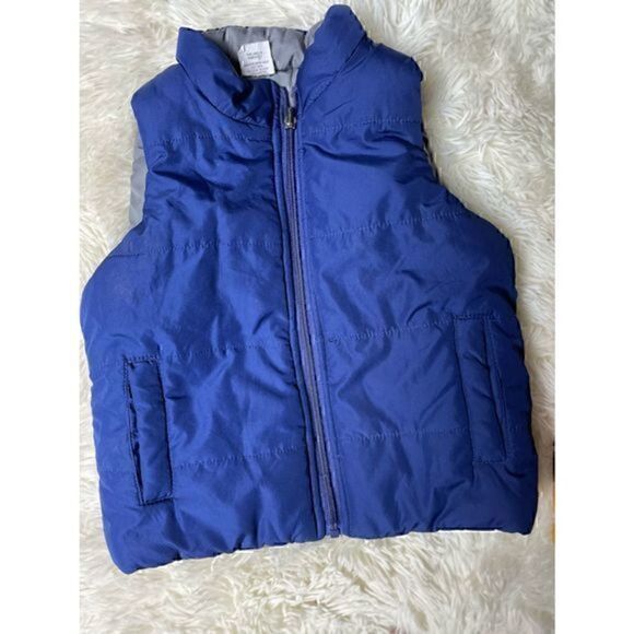 EUC Toddler Boys Blue & Yellow Puff Vests Sizes Small & 4 Years - Picture 8 of 8